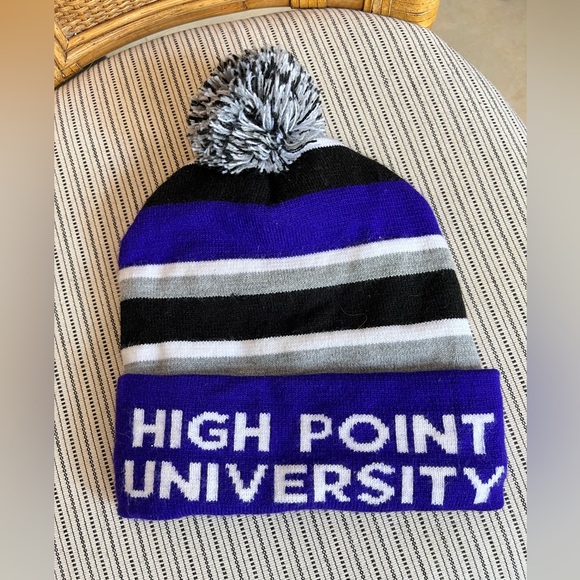 High Point University Winter Hat Knit Toboggan HPU - Picture 3 of 4